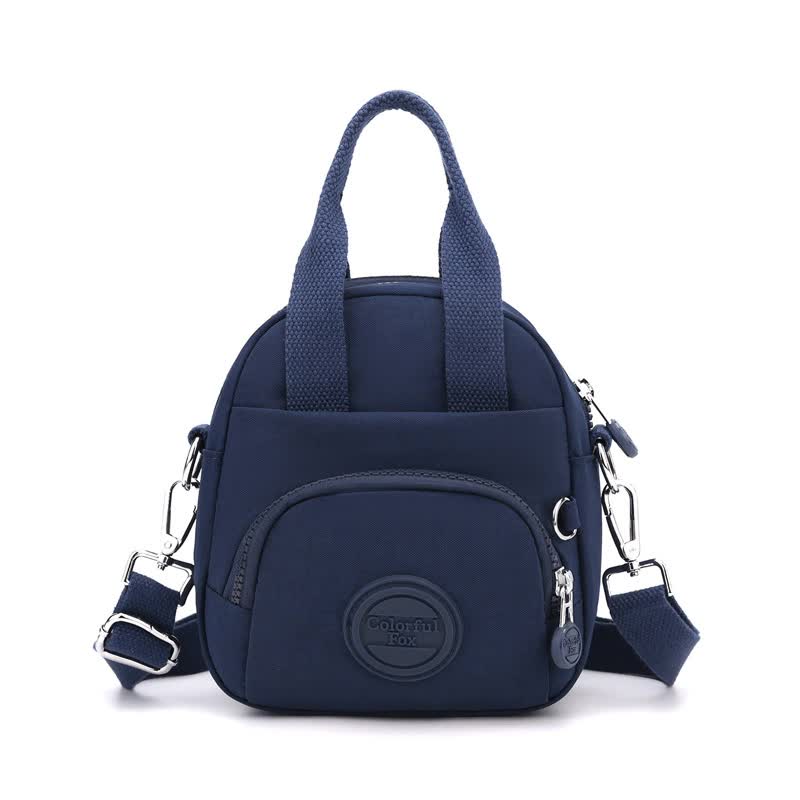 Blue Mini Waterproof Nylon Backpack - Lightweight Casual Crossbody Bag Main image