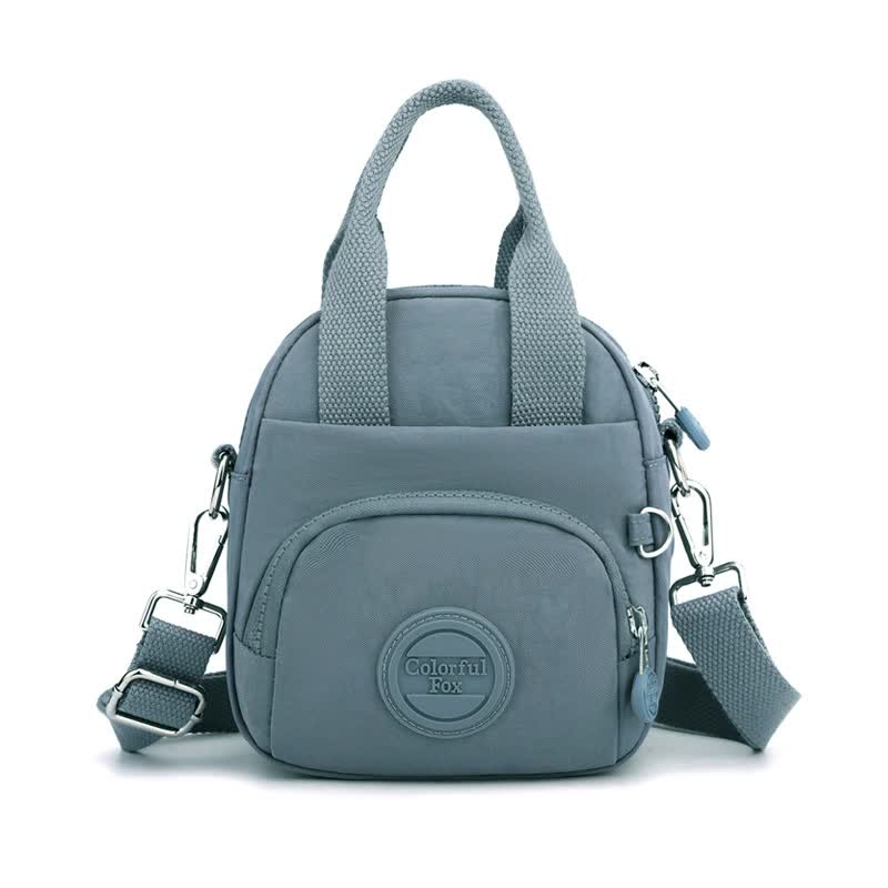 Deep Teal Mini Waterproof Nylon Backpack - Lightweight Casual Crossbody Bag Main image
