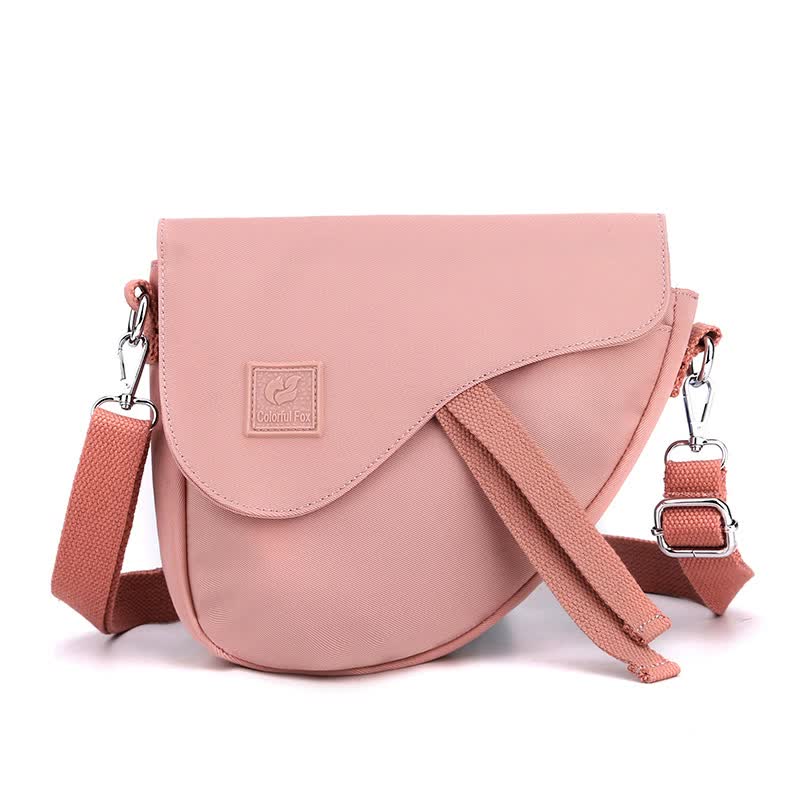 Pink Compact Nylon Crossbody Shoulder Bag - Stylish and Lightweight Sling Purse Main image
