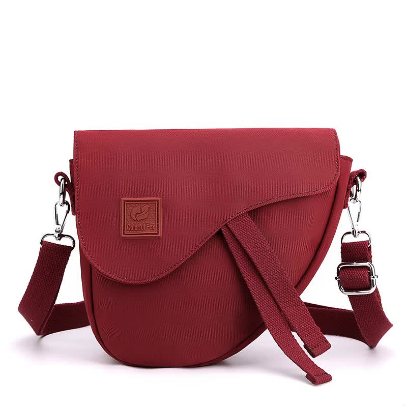 Red Compact Nylon Crossbody Shoulder Bag - Stylish and Lightweight Sling Purse Main image