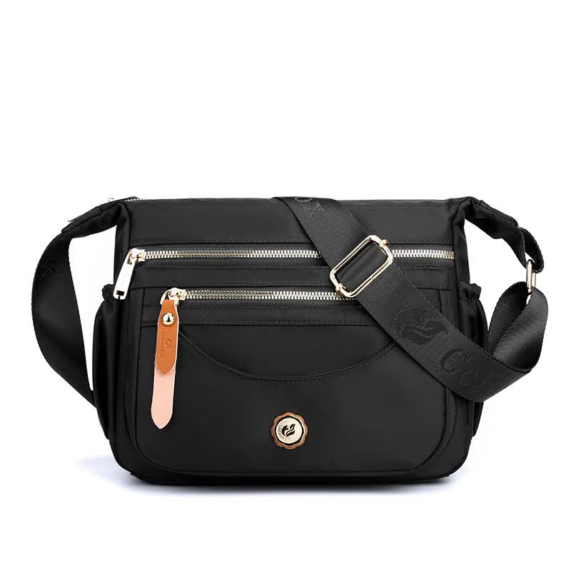 Black Nylon Crossbody Bag with Multiple Compartments - Compact and Stylish Design Main image