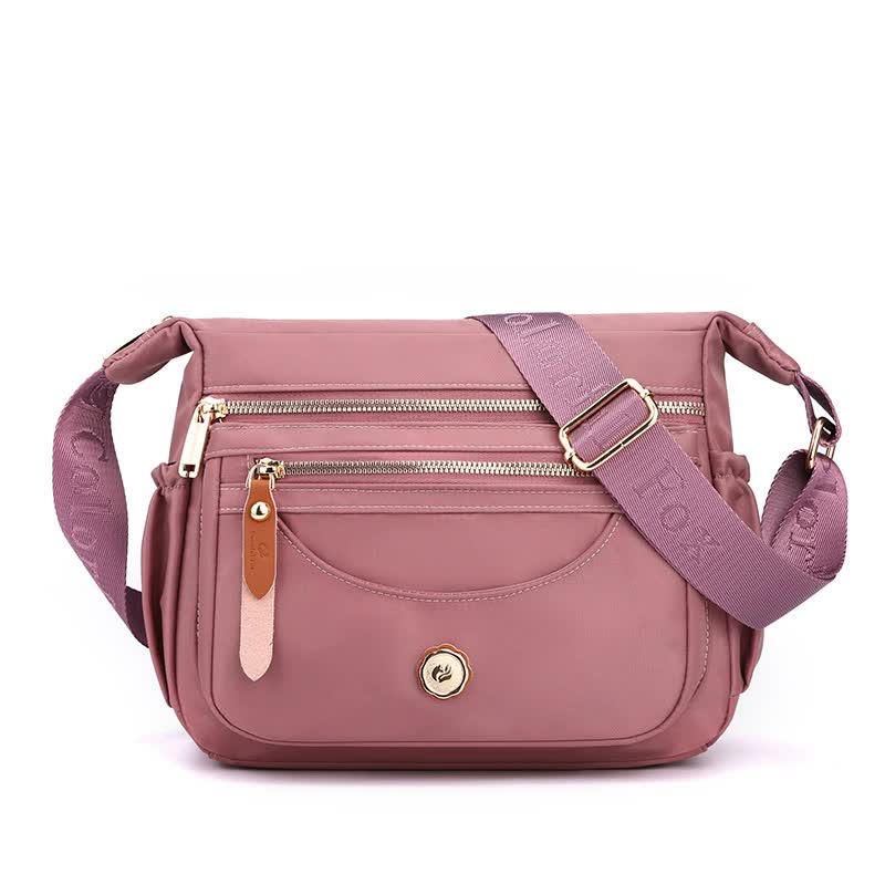 Purple Nylon Crossbody Bag with Multiple Compartments - Compact and Stylish Design Main image
