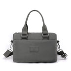 0485# Gray Multifunctional Nylon Shoulder Bag - Lightweight and Spacious Handbag for Women, 20x15x11cm