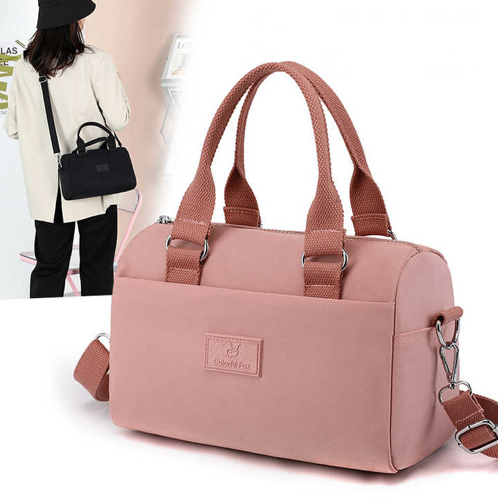 0485# Gray Multifunctional Nylon Shoulder Bag - Lightweight and Spacious Handbag for Women, 20x15x11cm Secondary image