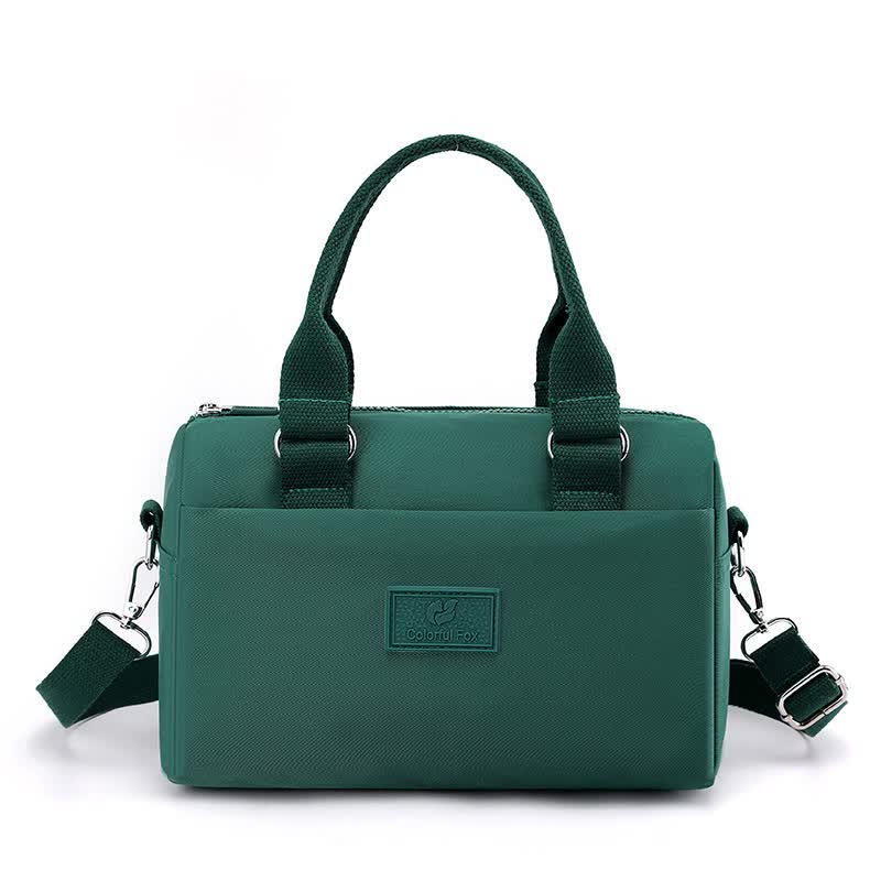 0486# Green Multifunctional Nylon Shoulder Bag - Lightweight and Spacious Handbag for Women, 27x18x14cm Main image