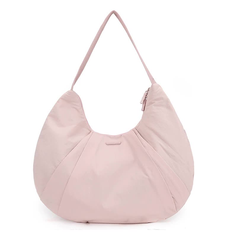 Pink Waterproof Nylon Lightweight Tote Shoulder Bag - Stylish and Spacious for Daily Commute and Outdoor Activities Main image