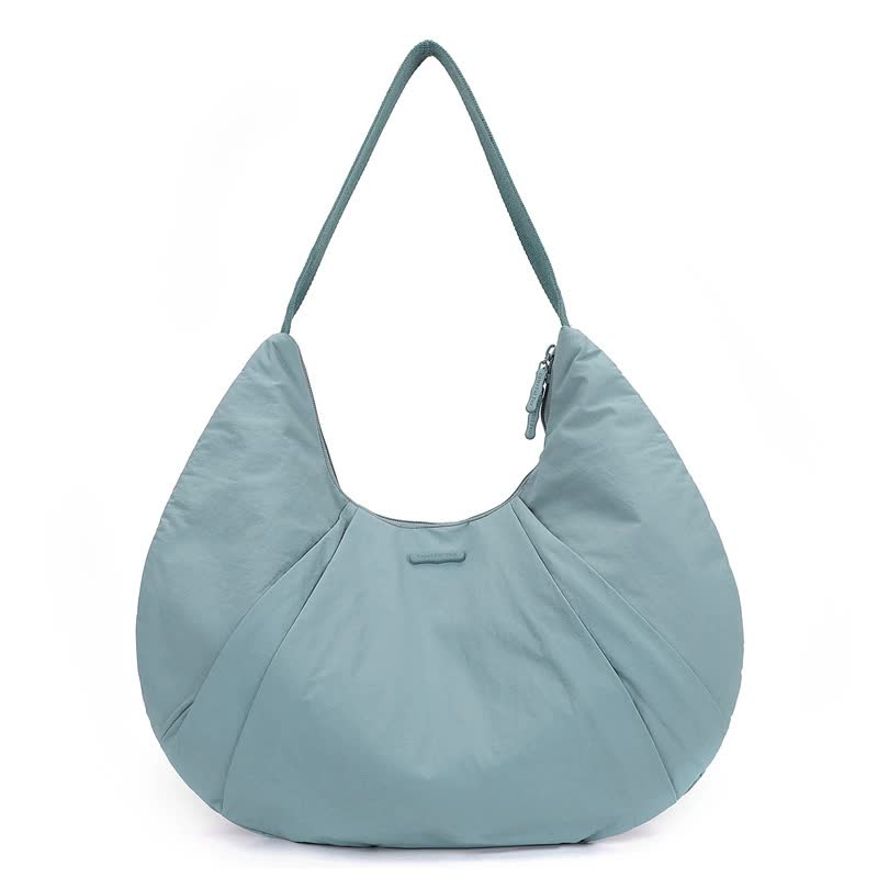 Haze Blue Waterproof Nylon Lightweight Tote Shoulder Bag - Stylish and Spacious for Daily Commute and Outdoor Activities Main image