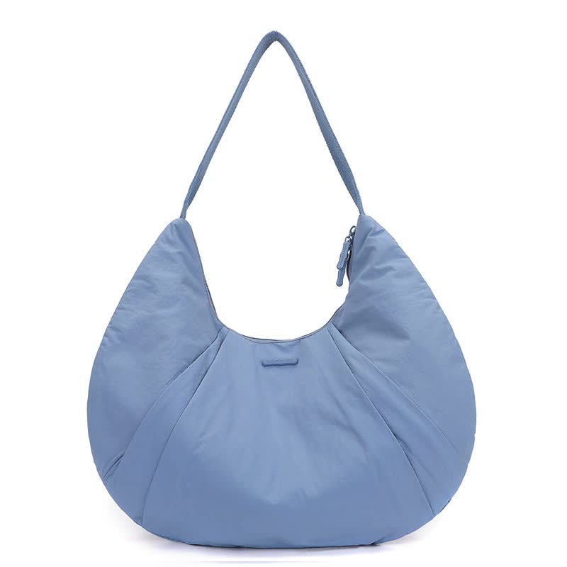 Blue Waterproof Nylon Lightweight Tote Shoulder Bag - Stylish and Spacious for Daily Commute and Outdoor Activities Main image