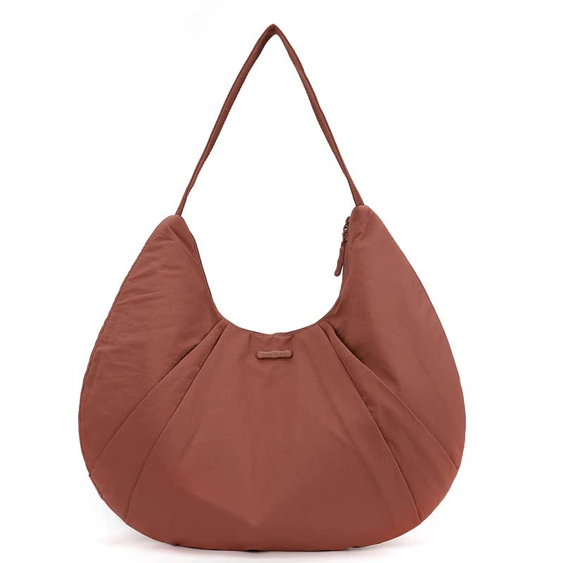 Raspberry Red Waterproof Nylon Lightweight Tote Shoulder Bag - Stylish and Spacious for Daily Commute and Outdoor Activities Main image