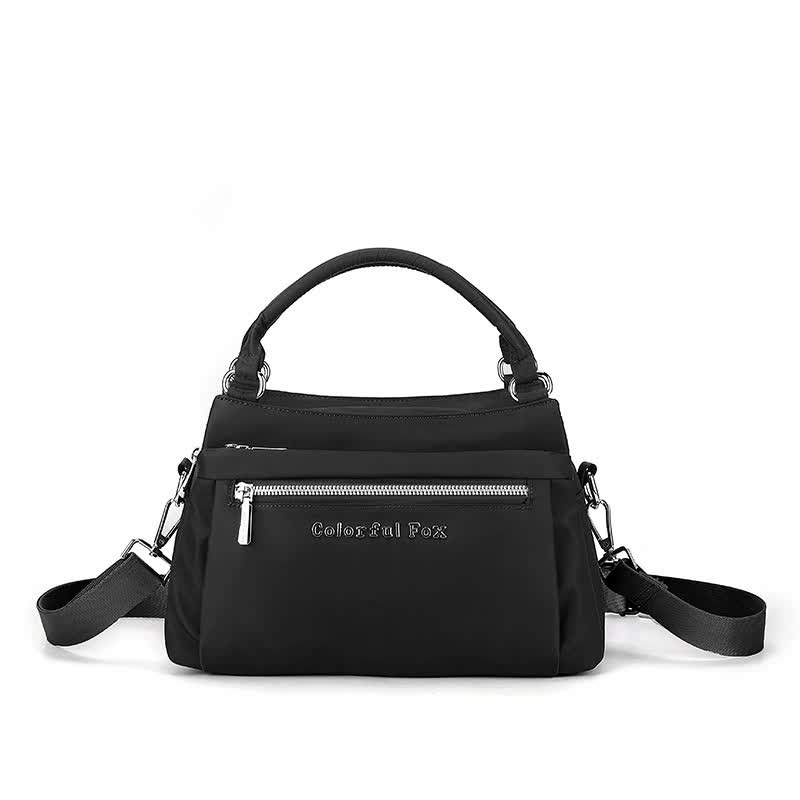 Black Waterproof Nylon Crossbody Bag - Lightweight and Adjustable Strap Shoulder Bag for Women Main image