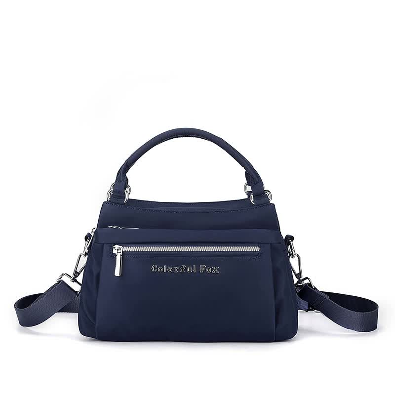 Navy Blue Waterproof Nylon Crossbody Bag - Lightweight and Adjustable Strap Shoulder Bag for Women Main image