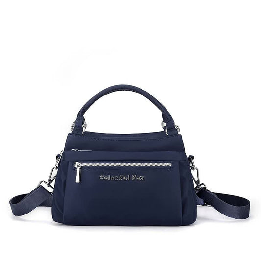 Navy Blue Waterproof Nylon Crossbody Bag - Lightweight and Adjustable Strap Shoulder Bag for Women