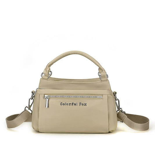Coffee Waterproof Nylon Crossbody Bag - Lightweight and Adjustable Strap Shoulder Bag for Women