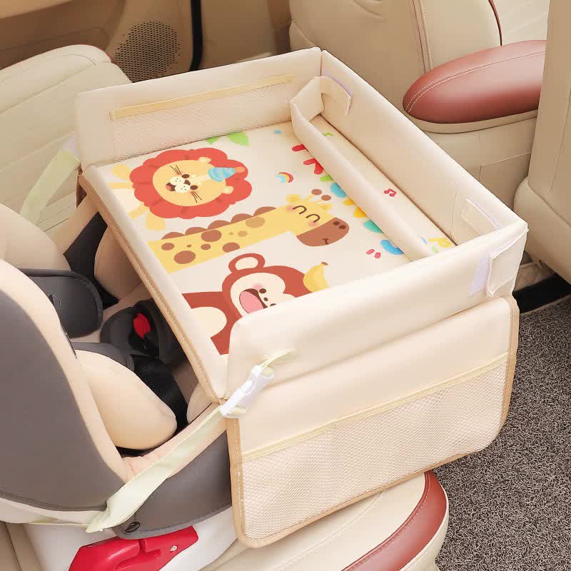 Giraffe Lion Monkey Children's Portable Car Seat Activity Tray - Multifunctional Travel Desk Main image