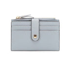 3 PCS Wallets Blue Women's Small Zipper Snap Card Wallet, Ladies PU Leather Credit Card Holder with Coin Pocke