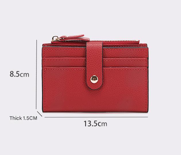 3 PCS Wallets Blue Women's Small Zipper Snap Card Wallet, Ladies PU Leather Credit Card Holder with Coin Pocke