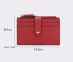 3 PCS Wallets Blue Women's Small Zipper Snap Card Wallet, Ladies PU Leather Credit Card Holder with Coin Pocke