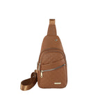 Brown Women's Quilted Sling Bag - Stylish Crossbody Shoulder Backpack