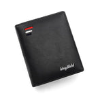 Black Men���s RFID Blocking Leather Wallet - Slim and Compact Design