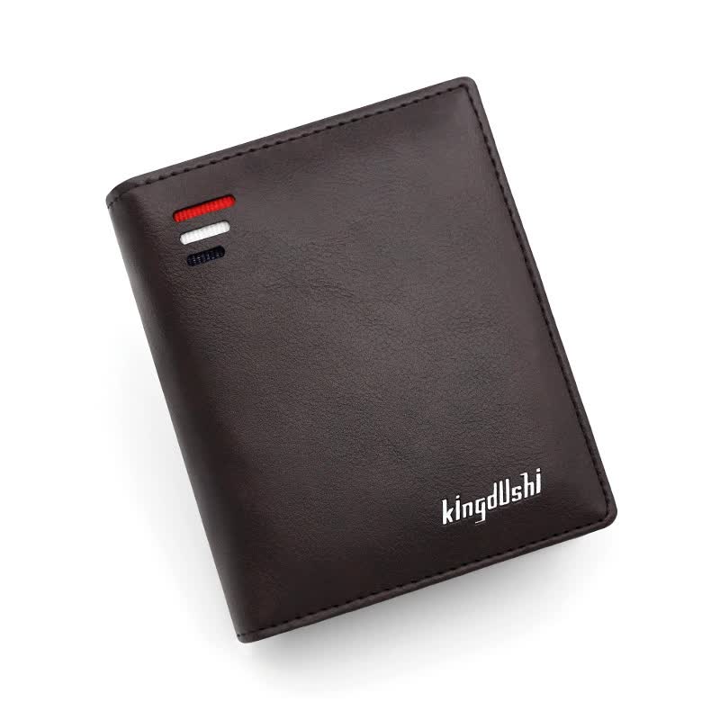 Dark Brown Men's RFID Blocking Leather Wallet - Slim and Compact Design Main image