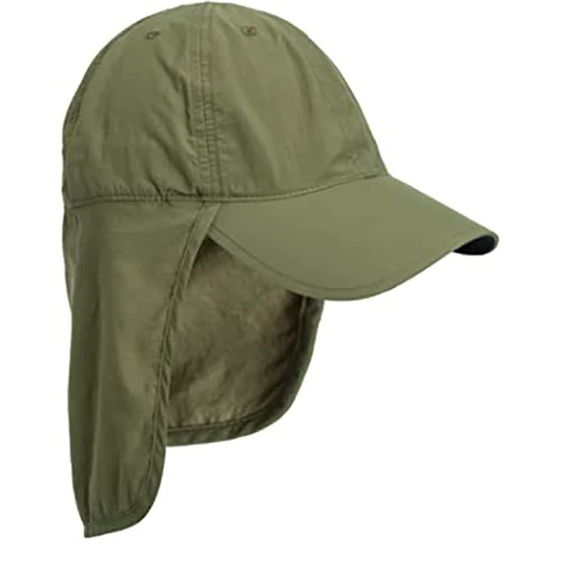 Green UV Protection Outdoor Sun Hat with Neck Flap - Lightweight and Breathable Main image