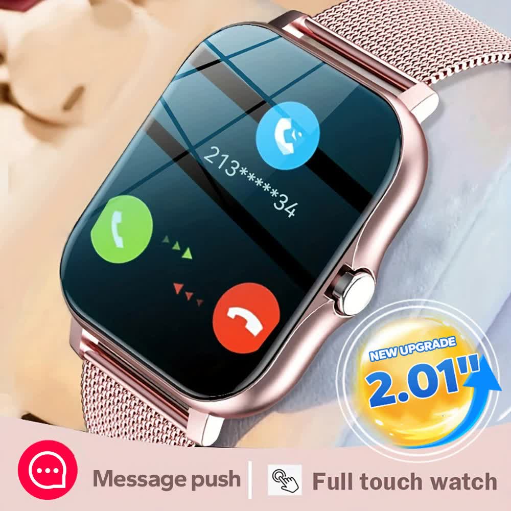 Gold Smart Fitness Watch with Large Display - 24 Sport Modes, Heart Rate Monitor & More Secondary image
