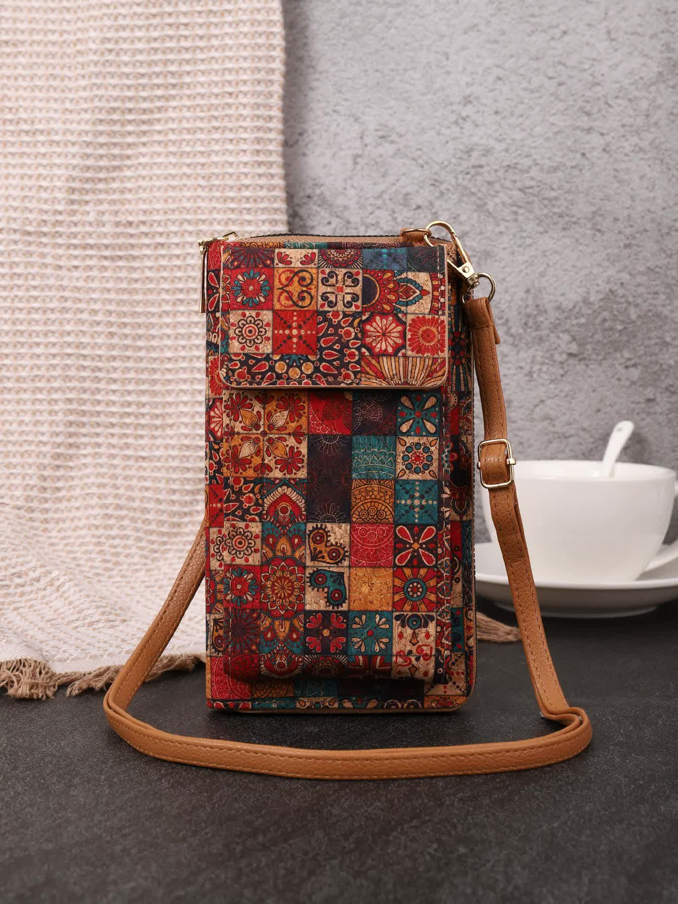 C Elegance Vintage Bohemian Style Wallet with Multi-Compartment Design - Large Capacity Zipper Clutch for Women Main image