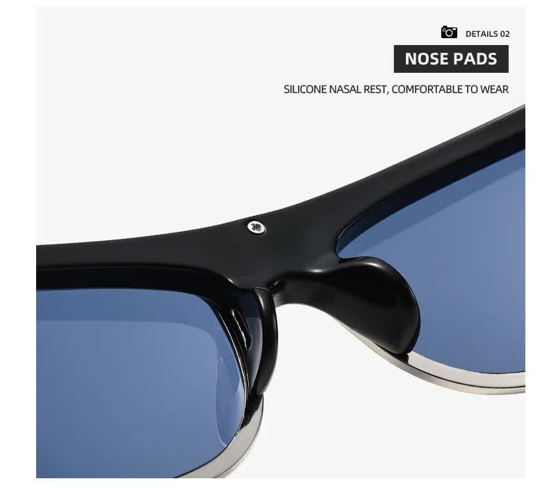 Grey lenses with brown rim Trendy Curved Sunglasses ��� Cat Eye Design UV Protection Stylish Glare-Blocking Shades