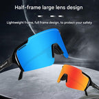Pink Gradient Lens Lightweight UV400 Photochromic Cycling Glasses, Anti-Wind Protective Sunglasses for Outdoor Sports