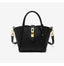 Black Genuine Leather Women's Handbag - Stylish Bucket Bag with Top Handle and Crossbody Strap