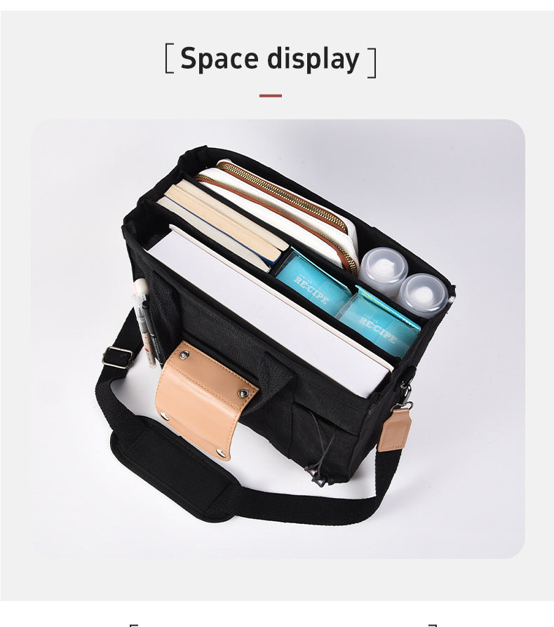 Black Large Capacity Multi-Compartment Tote Bag - Stylish and Versatile for Women, Ideal for Organizing Essentials or as a Mommy Bag(Photography props not included) Secondary image