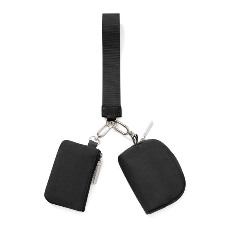 Black Portable Ladies Wrist Bag - Mini Wallet for Cards, Coins, and Keys, Lightweight and Stylish Organizer, Perfect for Daily Use Main image