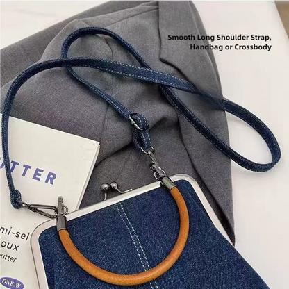 Blue Handmade Denim Patchwork Small Crossbody Bag ��� Women���s Shoulder & Handbag with Vintage Style