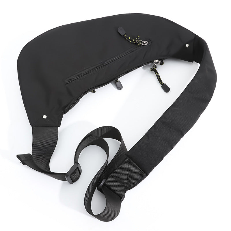 Black Men's Vintage Chest Bag ��� Multi-functional Waterproof Crossbody Sling Bag for Outdoor Sports Secondary image