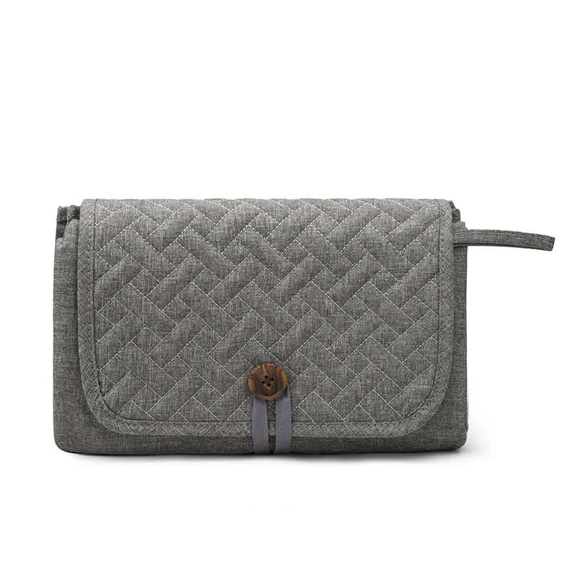 Grey Portable Baby Changing Mat - Waterproof, Foldable, Compact Diaper Pad for Travel & Everyday Use Main image