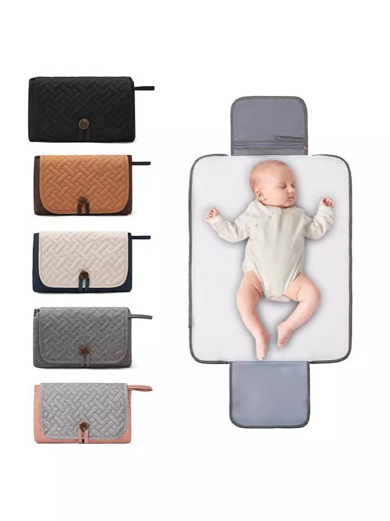 Grey Portable Baby Changing Mat - Waterproof, Foldable, Compact Diaper Pad for Travel & Everyday Use Secondary image