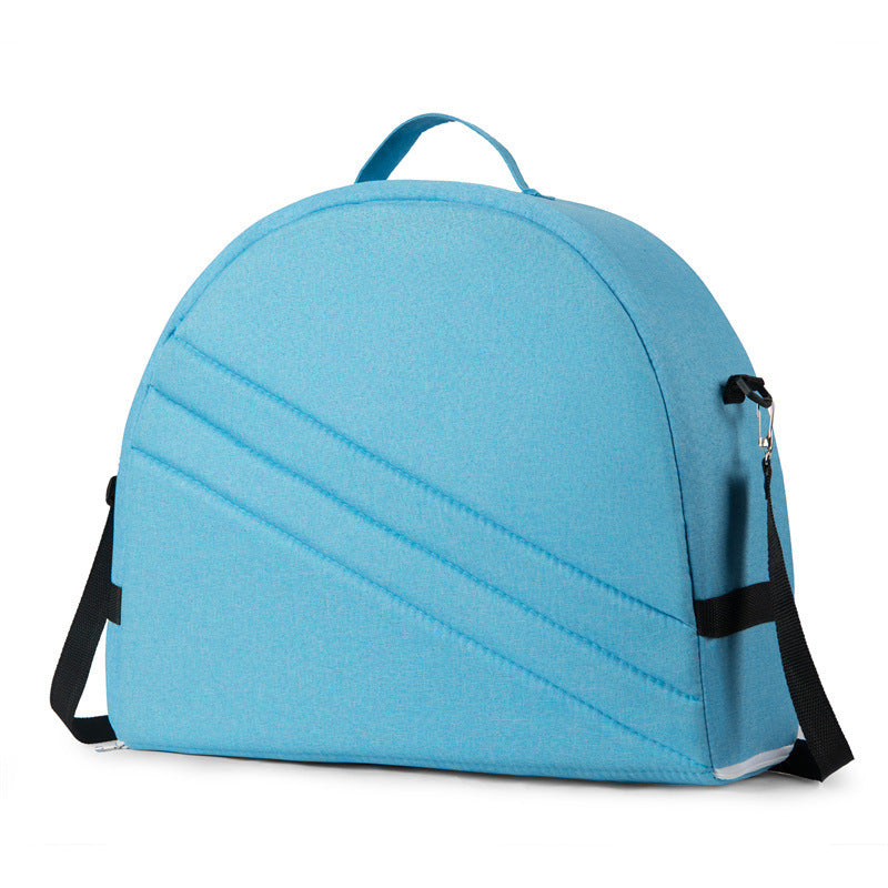 Blue Portable Multi-Purpose Baby Bed and Diaper Backpack – Lightweight, Waterproof, Canvas + Polyester Material, Travel Essential for Moms(With mosquito net and small toys) Main image
