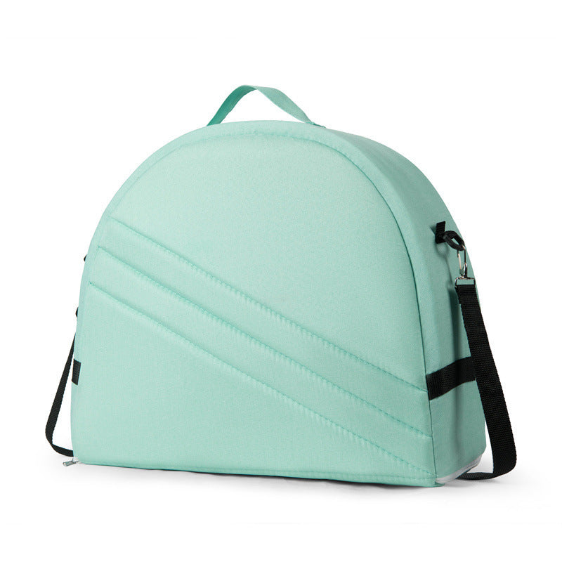 Green Portable Multi-Purpose Baby Bed and Diaper Backpack - Lightweight, Waterproof, Canvas + Polyester Material, Travel Essential for Moms(With mosquito net and small toys) Main image