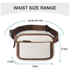 Black Adjustable Waterproof PU Leather Waist Bag ��� Stylish Crossbody Belt Bag for Men & Women