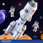 Simple packaging 5in1 Shuttle Rocket Space Toy Projection For 3+Kids 2Astronauts Launcher Lamp AU