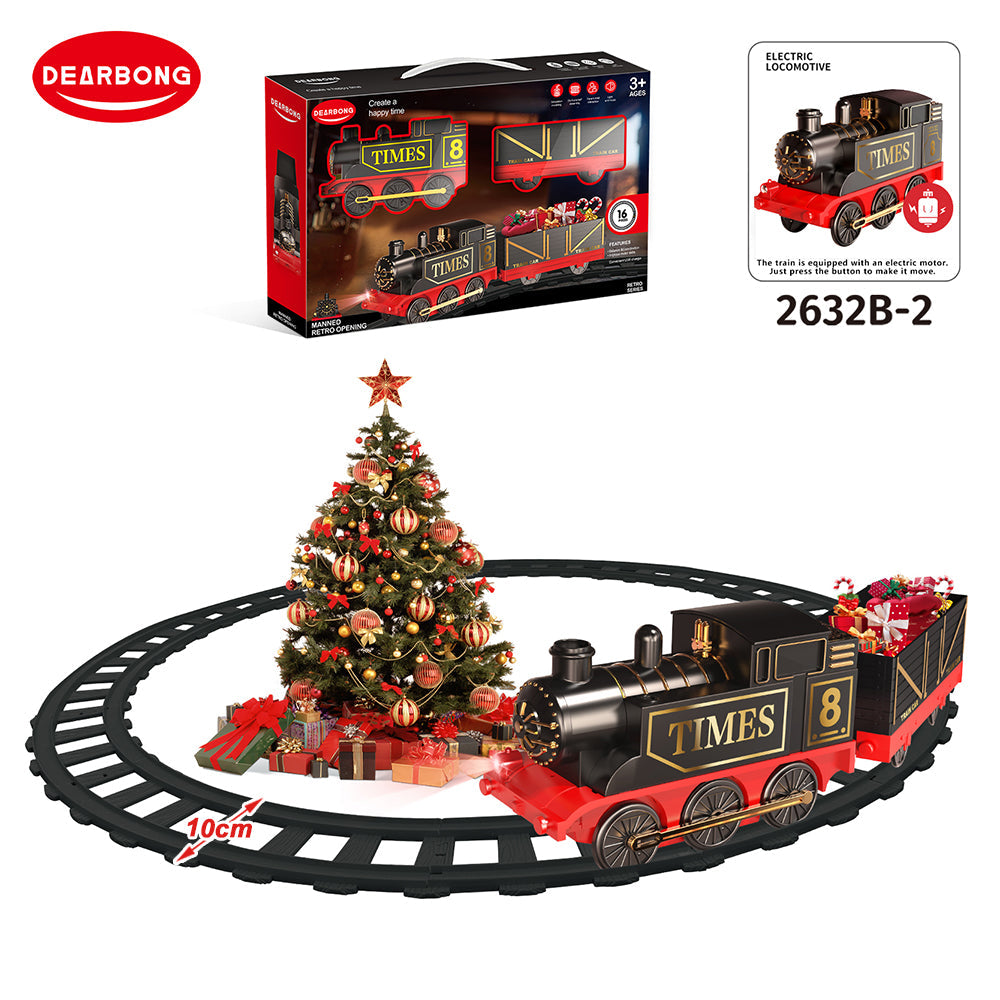Electric Christmas Classic Train Toy Kids Set Railway Music With 16pcs Tracks AU STOCK Main image