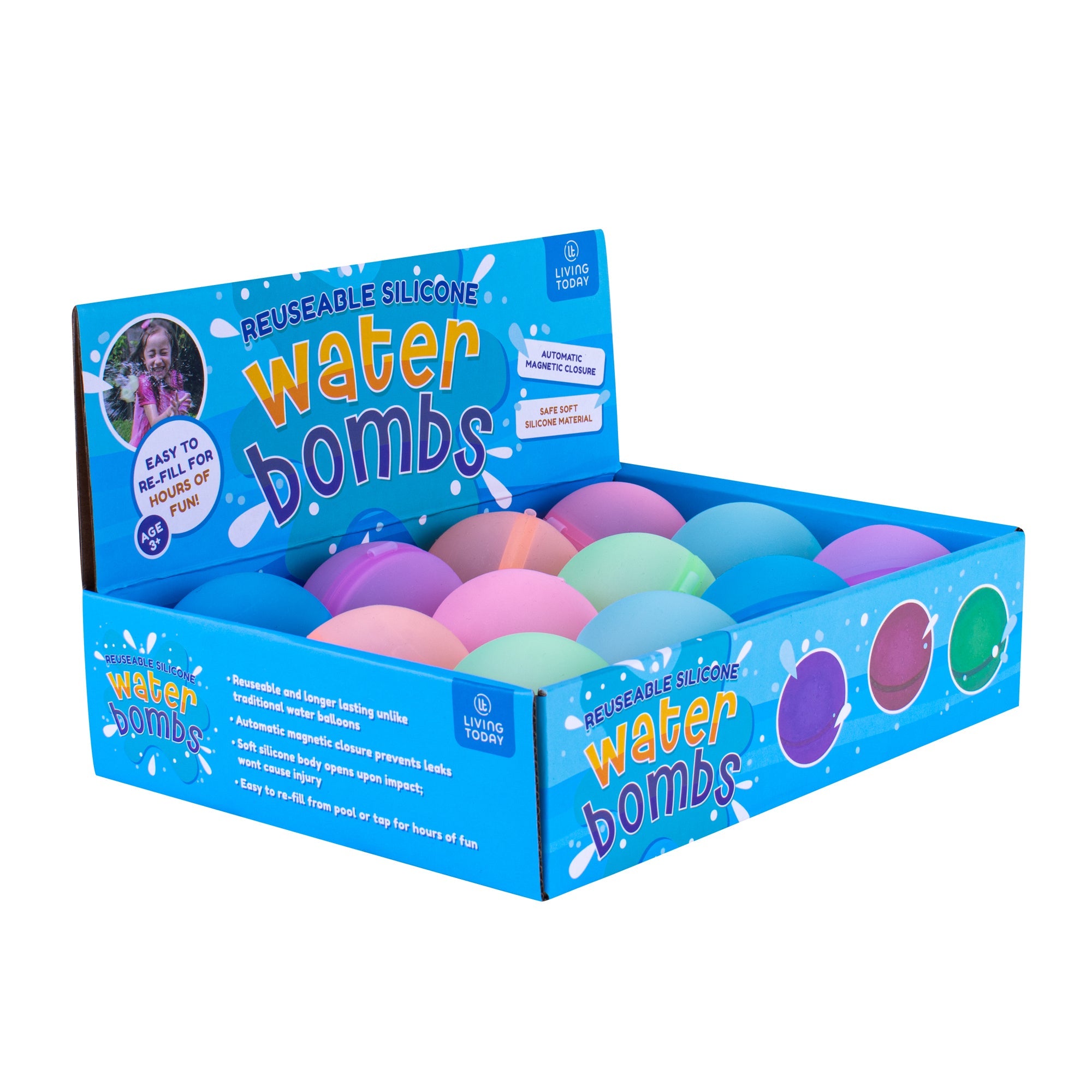 12pc Magnetic Closure Silicone Water Bombs Secondary image