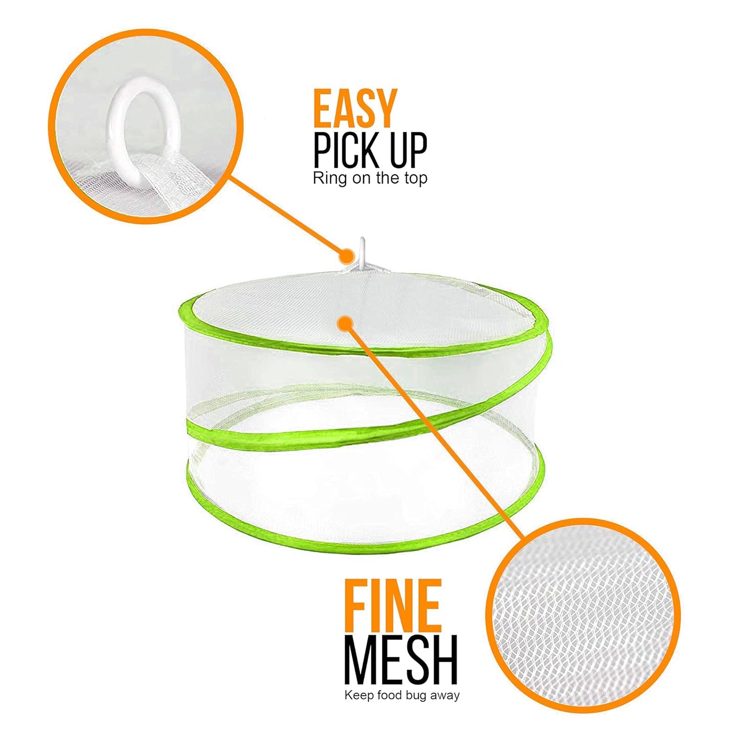 Pop Up Food Covers, Mesh Fly Protection, Picnic Cover 3 Pack