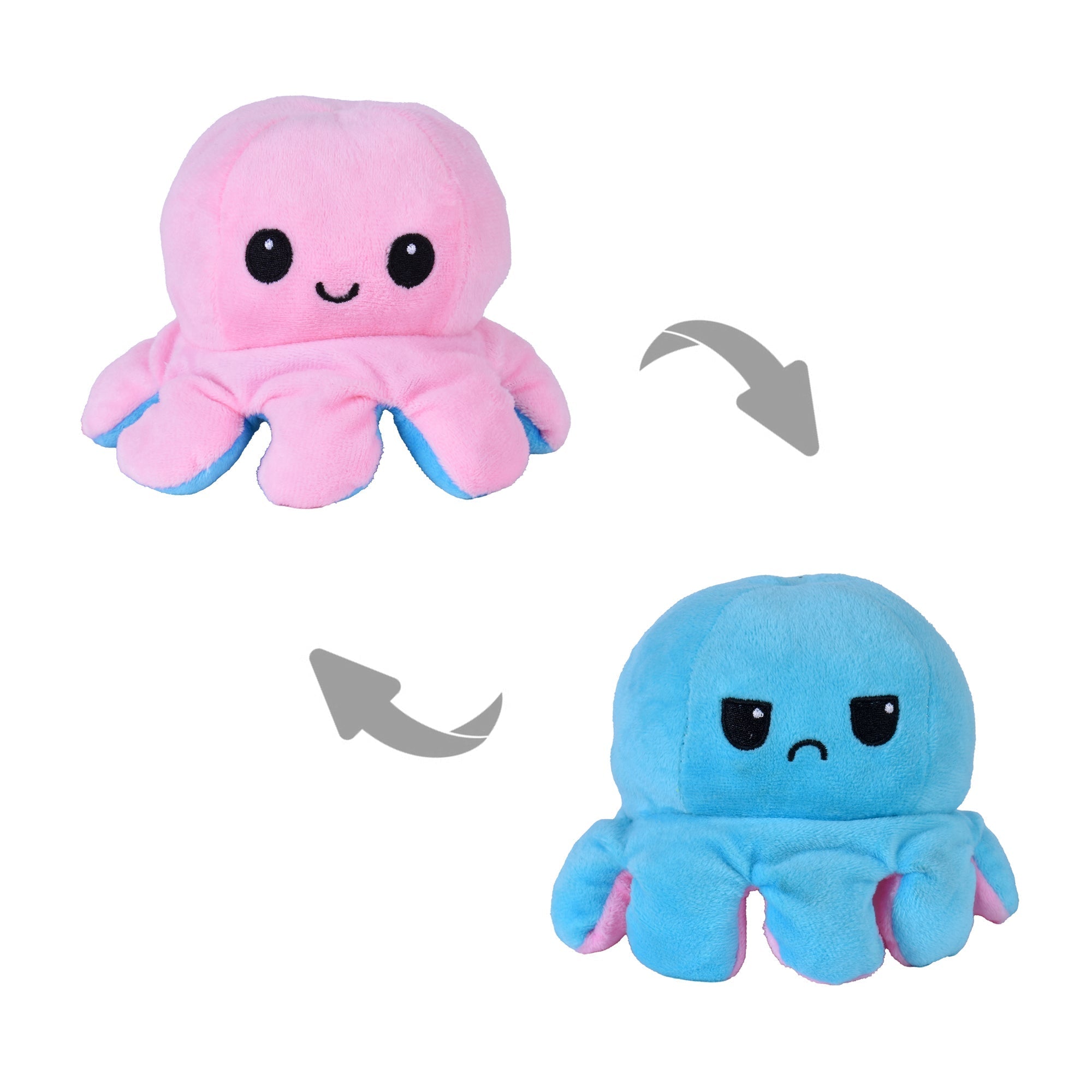 2 pk Flippy Mood Changing Reversible Octopus Plush Toy Assorted Color Main image