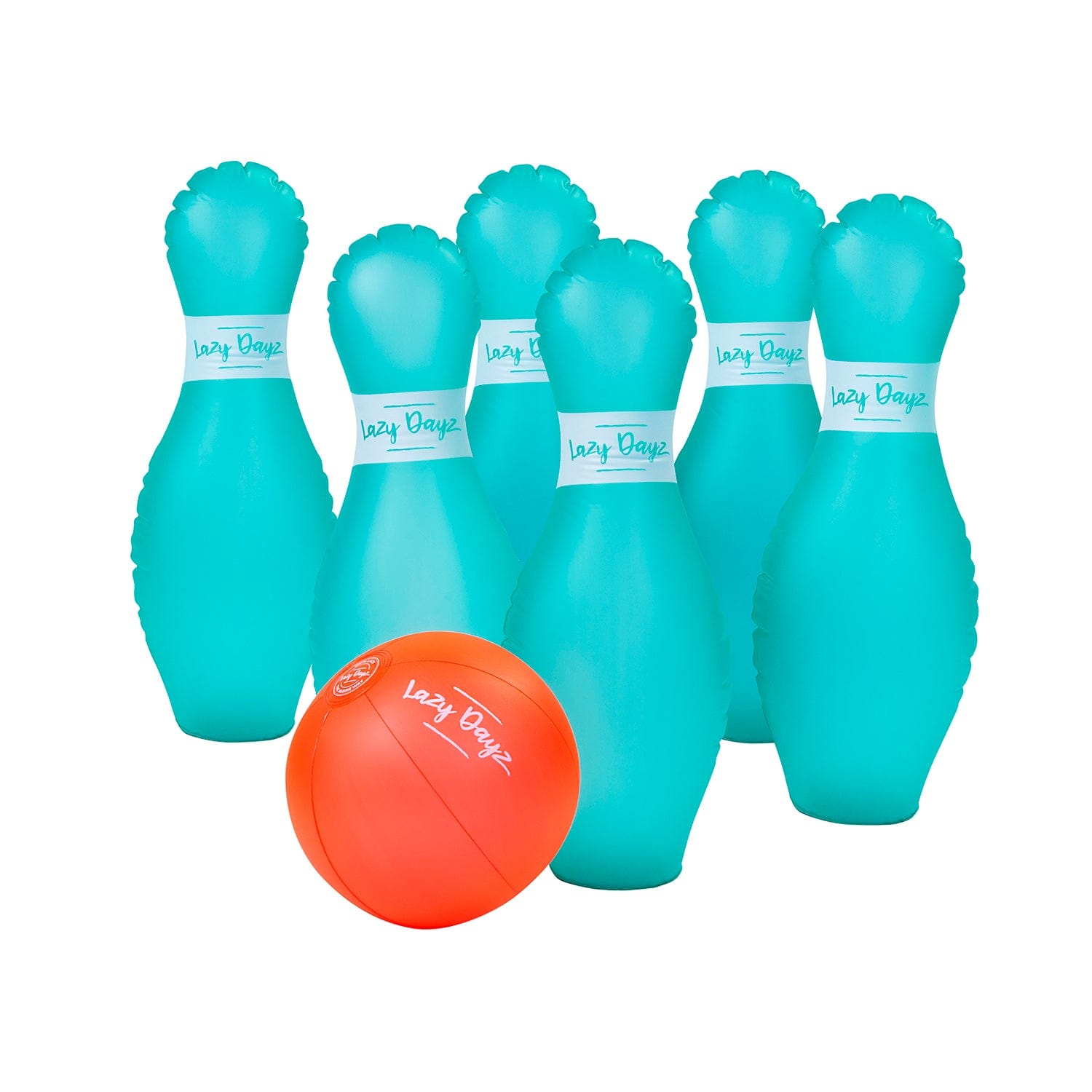 7 Pcs Lazy Dayz Pool Beach Inflatable Bowling Set Toy Main image