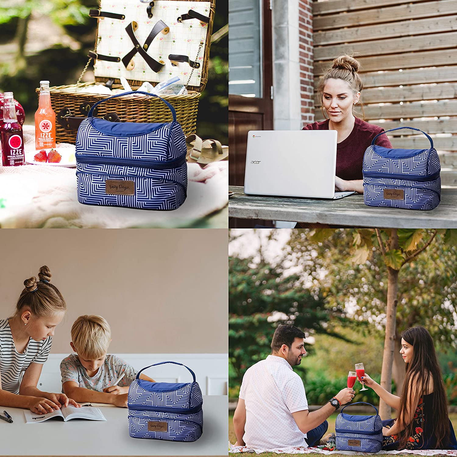 Lazy Dayz Insulated Deluxe Lunch Cooler - Makena Secondary image