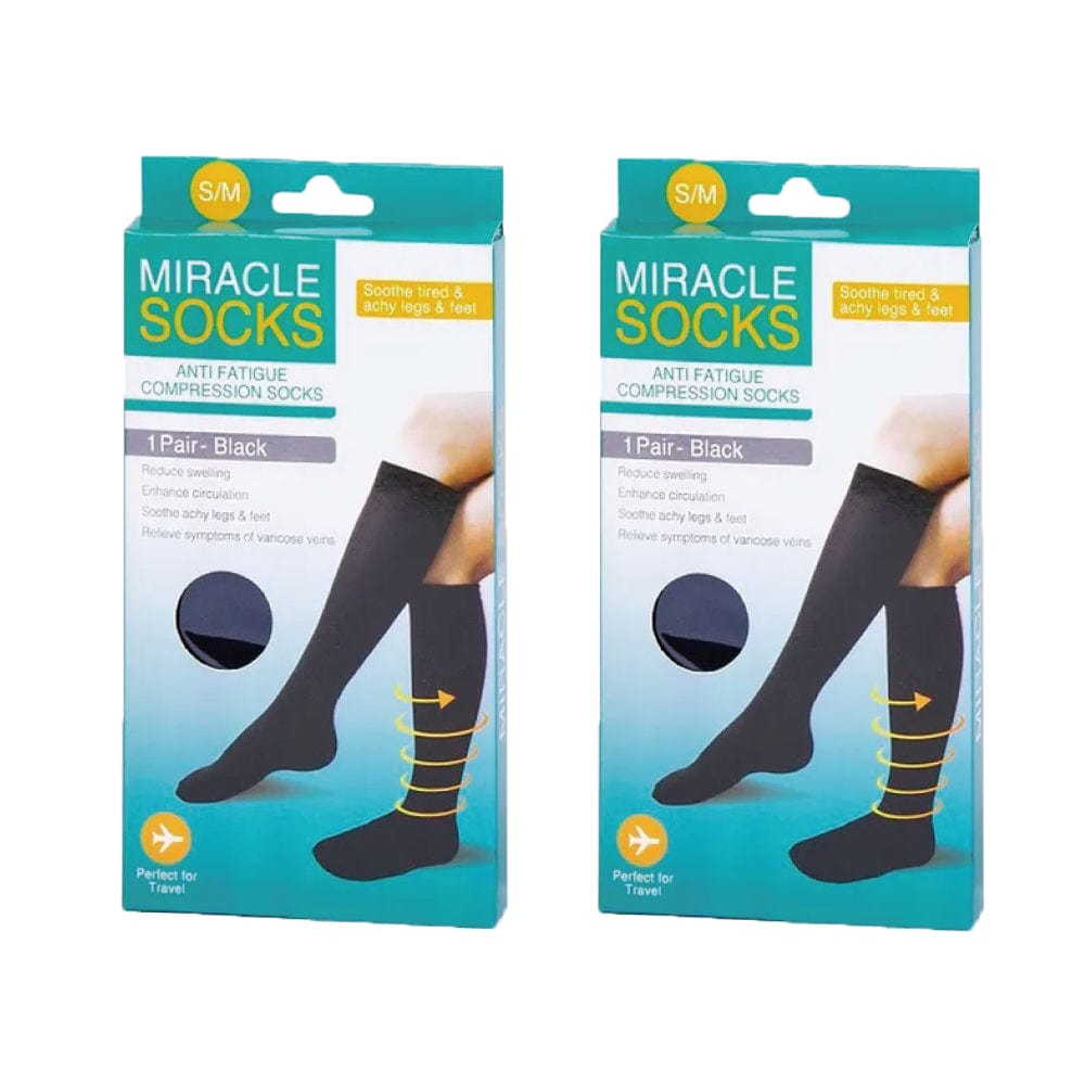2 pairs of Miracle Compression Socks - Medium Main image