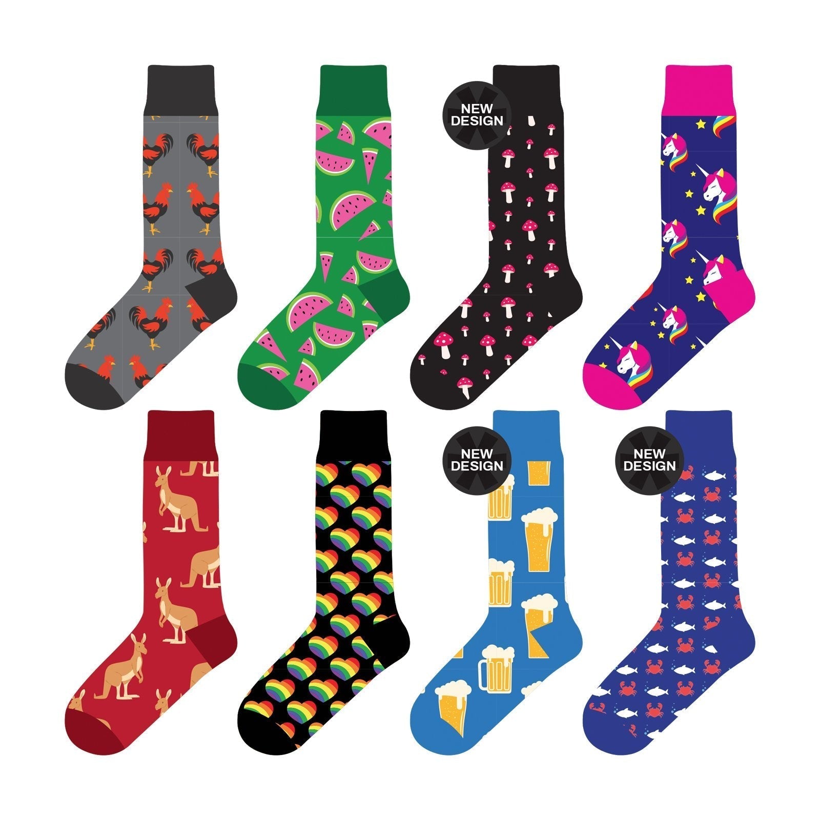 Colorful Socks - 8 Pairs Funny Colorful Dress Socks one Size 5-13 Men Socks Women Socks Main image