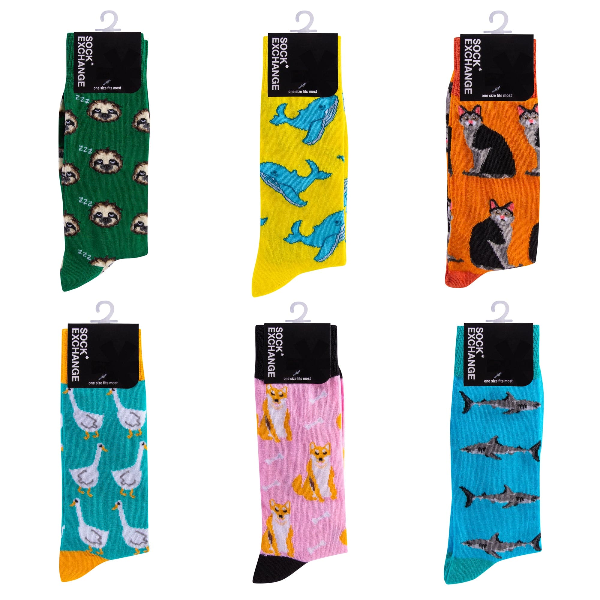 6 Pairs Fashion Novelty Funny Socks one Size 5-13 Men Socks Women Socks #1 Main image