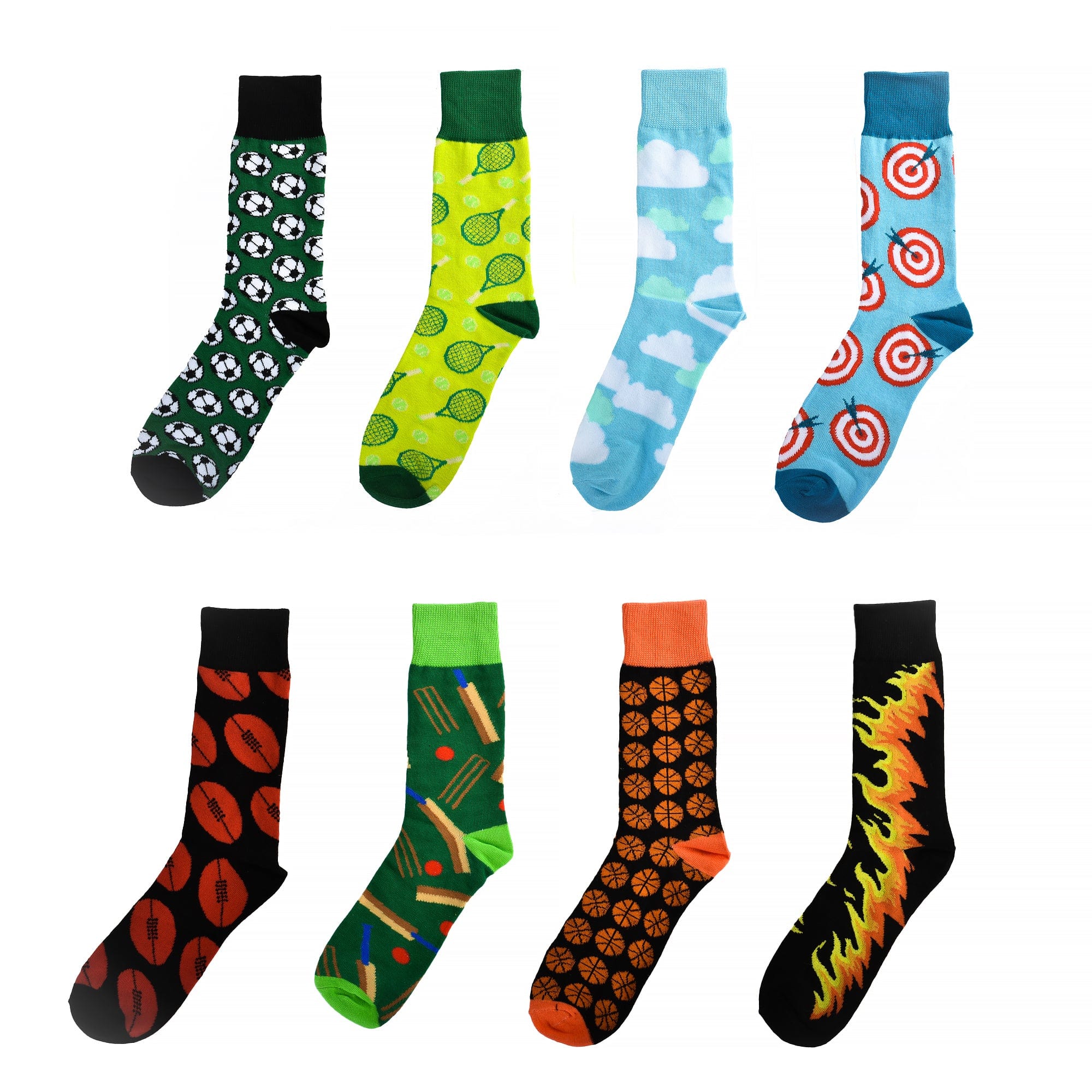 8 Pairs Fashion Novelty Funny  Socks one Size 5-13 Men  Socks  Women  Socks #4 Main image